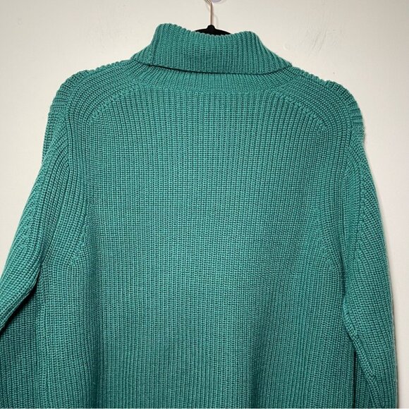 Aritzia Wilfred Green Montpellier Merino Wool Fold Neck Pullover Sweater in XS - Picture 9 of 11